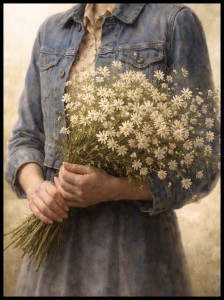 Plakat „Dziewczyna z bukietem kwiatów” 4rooms