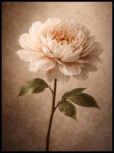 Plakat „Kwiat piwonii w stylu vintage” – subtelna elegancja natury | 4rooms
