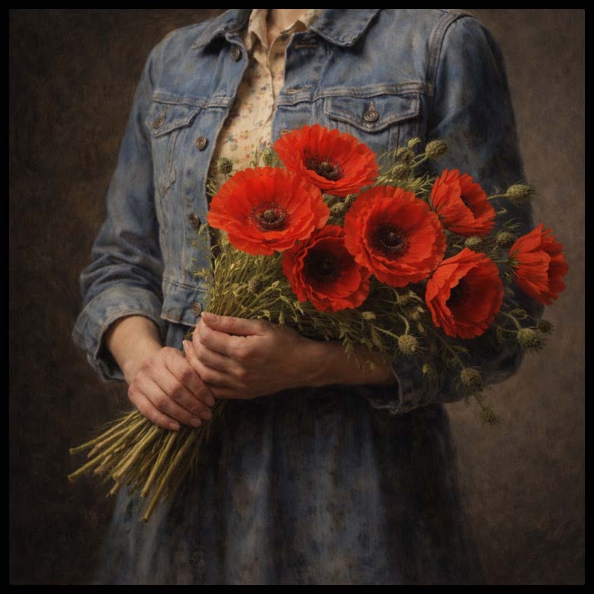 Plakat „Dziewczyna z czerwonymi makami” – romantyczna elegancja w stylu vintage | 4rooms