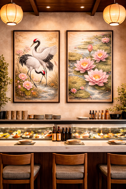 Plakat, Japonia - Lilie wodne