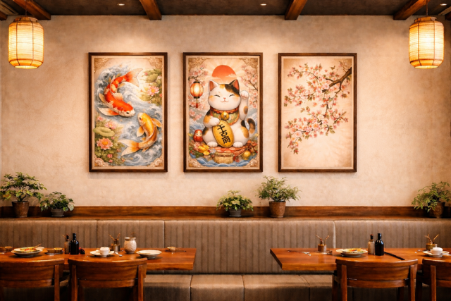 Plakat, Japonia Ryby Koi 4rooms