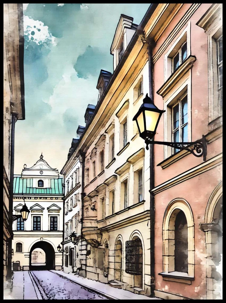 Plakat, Polskie miasto - Lublin akwarela no.2