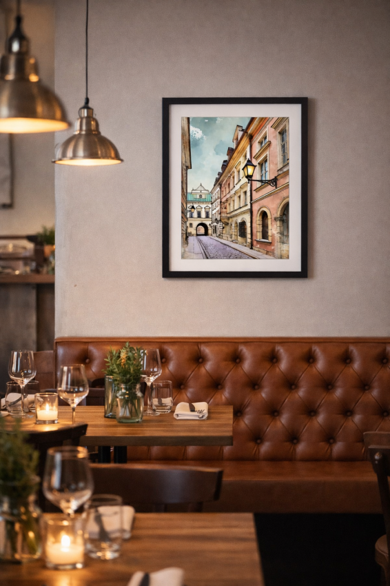 Plakat, Polskie miasto - Lublin akwarela no.2