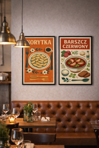 Plakat do kuchni kulinarny- Polskie Dania - Barszcz czerwony