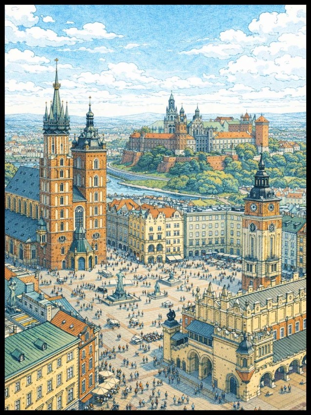 Plakat, Kraków w stylu industrialnym