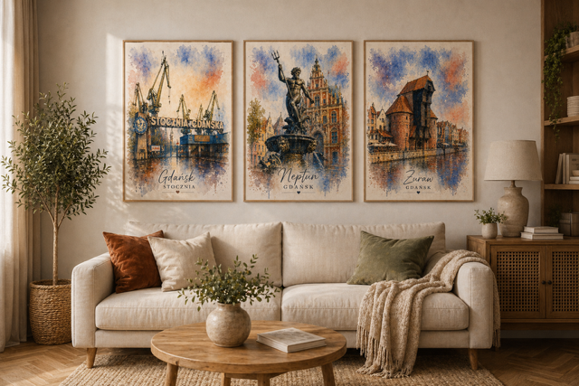 Plakat, Gdańsk - Neptun akwarela no.2 4rooms