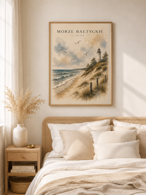 Plakat Polska ,Morze Bałtyckie - akwarela 4rooms