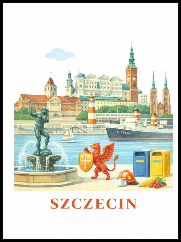 Plakat, Polskie miasto - Szczecin
