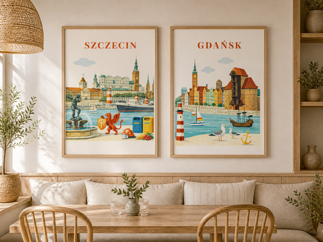 Plakat, Polskie miasto - Szczecin