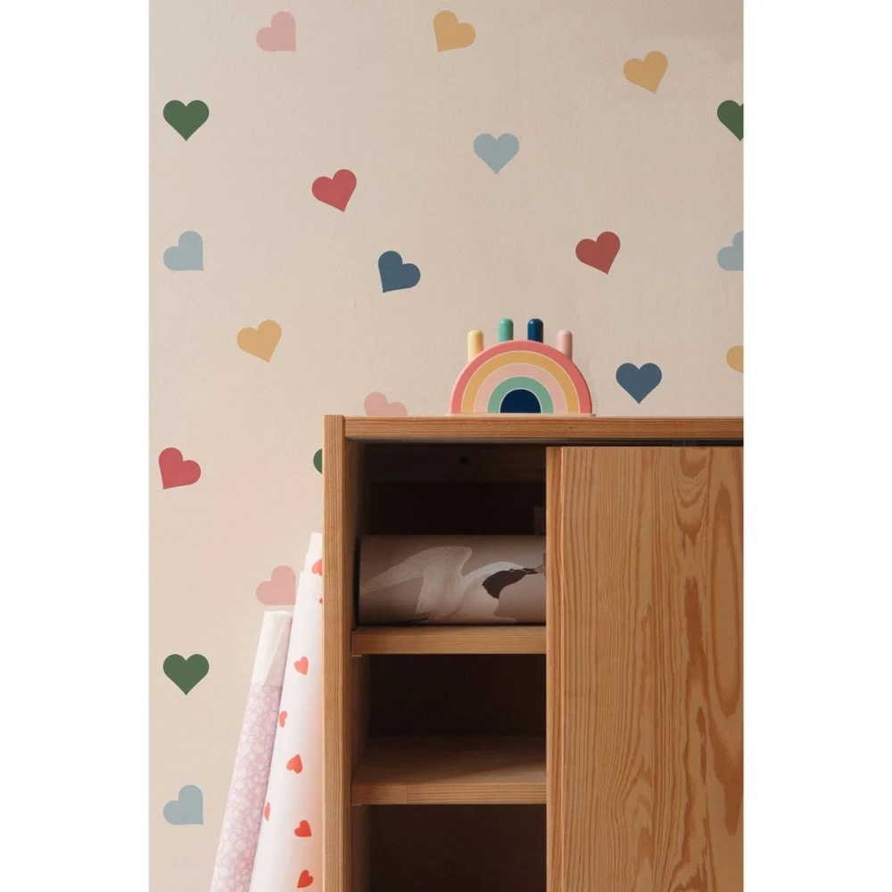 Tapeta, Kolorowe serca 4rooms