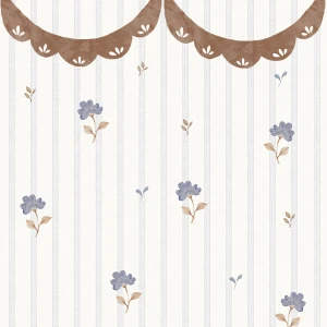Tapeta, Delikatne retro kwiaty i ornament