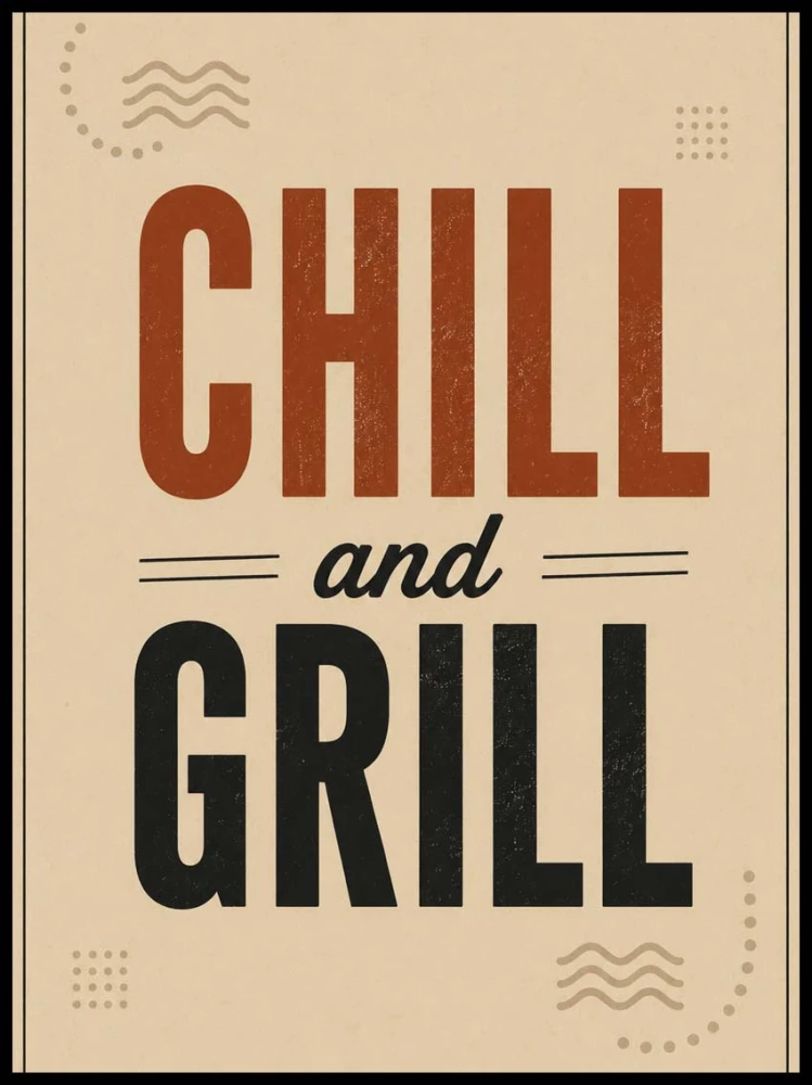 Plakat, Chill and grill 4rooms