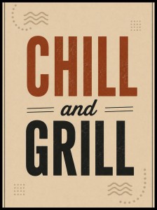 Plakat, Chill and grill 4rooms