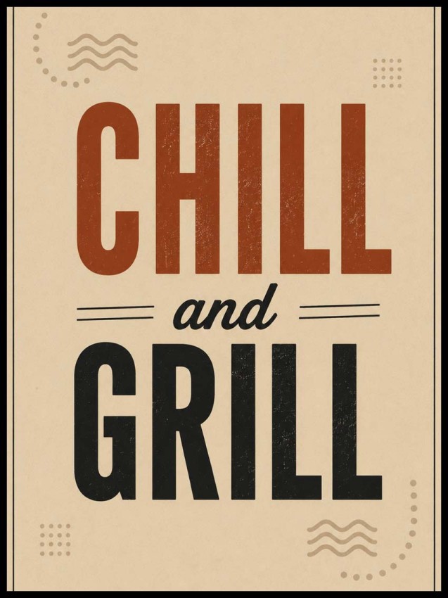 Plakat, Chill and grill 4rooms