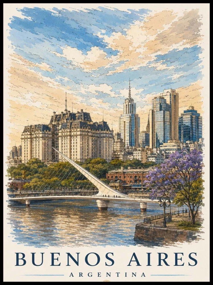 Plakat, Argentyna Buenos Aires 4rooms