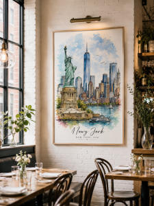 Plakat, USA - Nowy Jork akwarela 4rooms