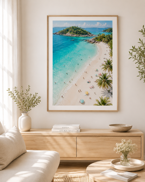 Plakat, Plaża - Palmy nad morzem