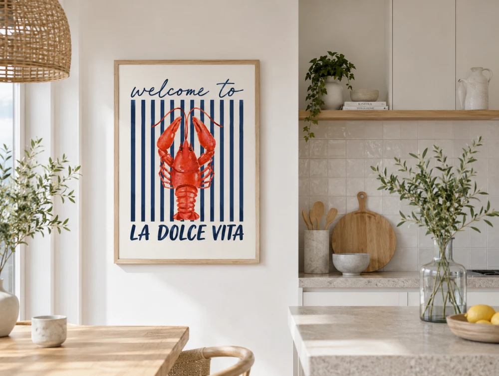 Plakat w stylu włoskim, Homar