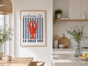 Plakat w stylu włoskim, Homar