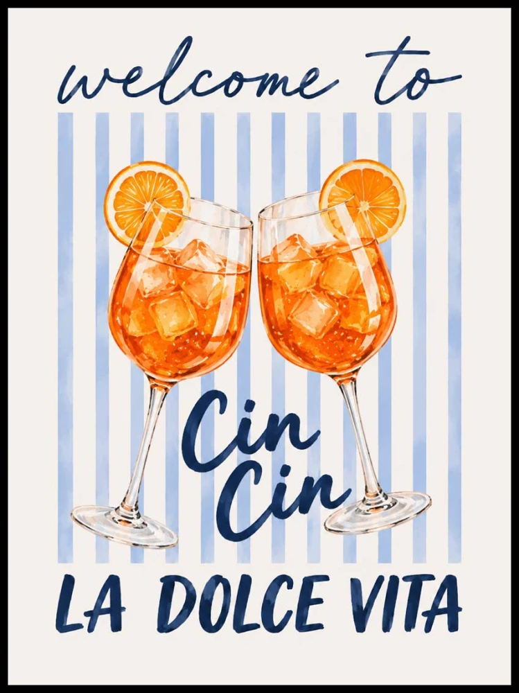Plakat w stylu włoskim, Cin Cin