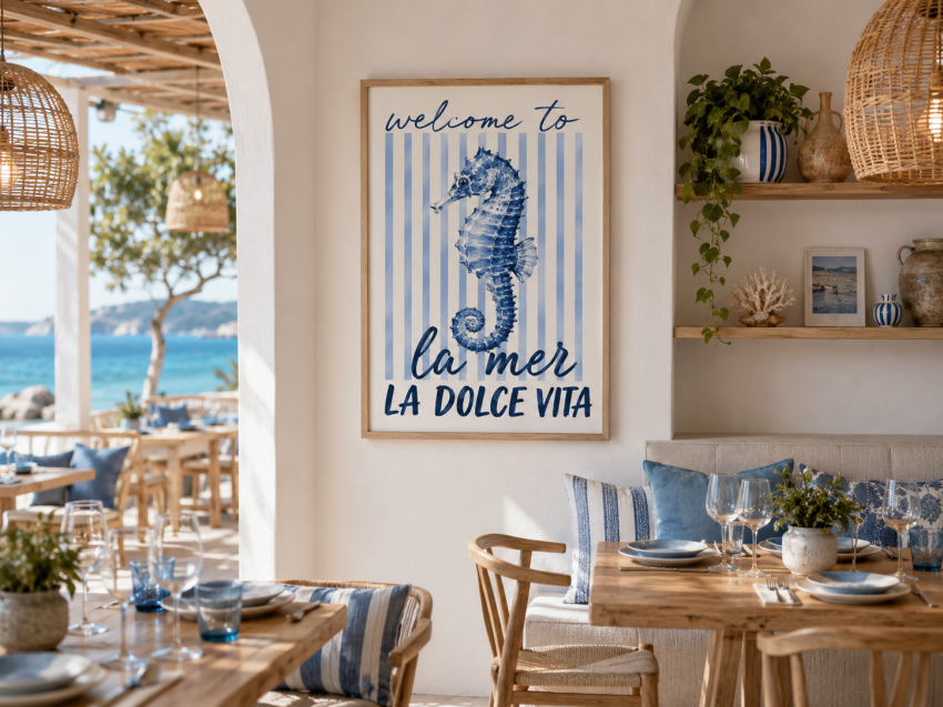 Plakat w stylu włoskim, La Mer