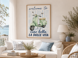 Plakat w stylu Włoskim - Vespa