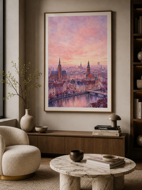 Plakat, Miasto Wrocław pastelowy