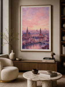 Plakat, Miasto Wrocław pastelowy
