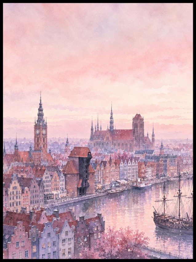 Plakat, Gdańsk artystyczny - różowy