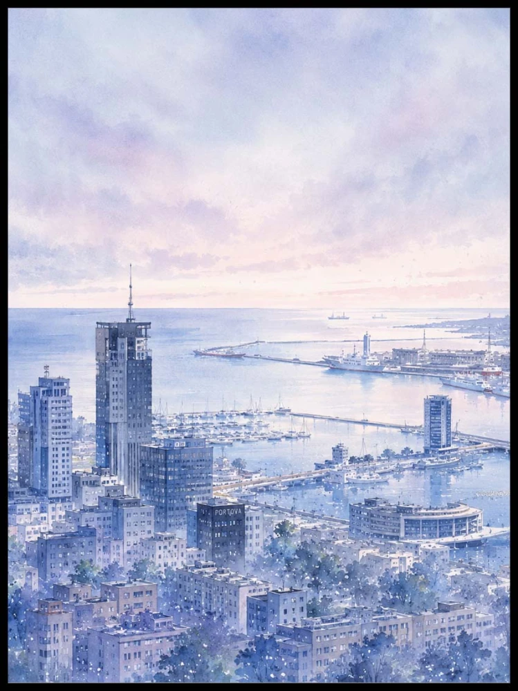 Plakat, Gdynia pastelowa 4rooms
