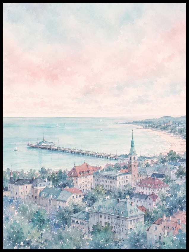 Plakat, Sopot pastelowy 4rooms