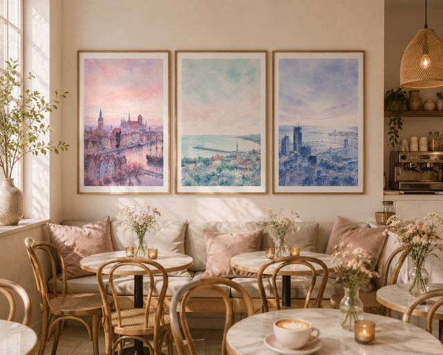 Plakat, Sopot pastelowy 4rooms