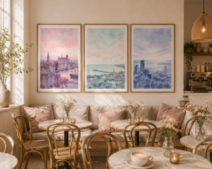 Plakat, Sopot pastelowy 4rooms