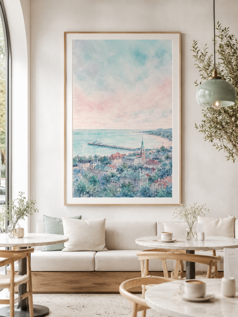 Plakat, Sopot pastelowy 4rooms