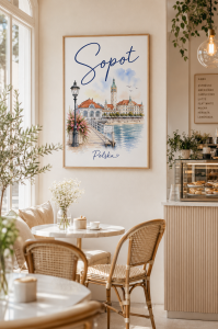 Plakat, Sopot artystyczny z napisem