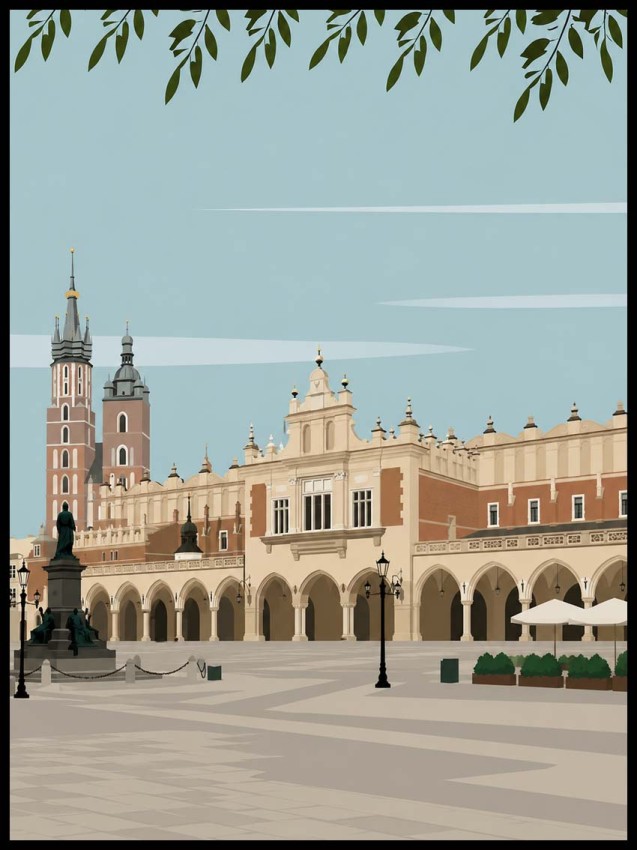 Plakat, Kraków sukiennice architektura