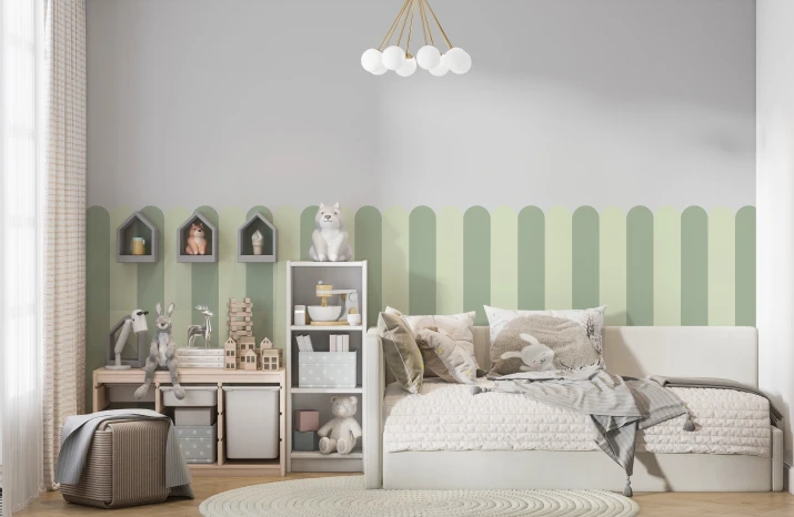 Naklejka, Lamperia zielone pasy 4rooms