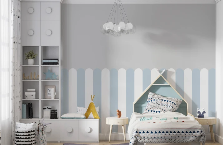 Naklejka, Lamperia błękitne pasy 4rooms