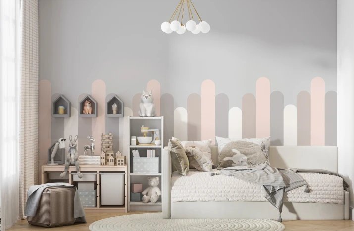 Naklejka, Lamperia pastelowe pasy nieregularne 4rooms