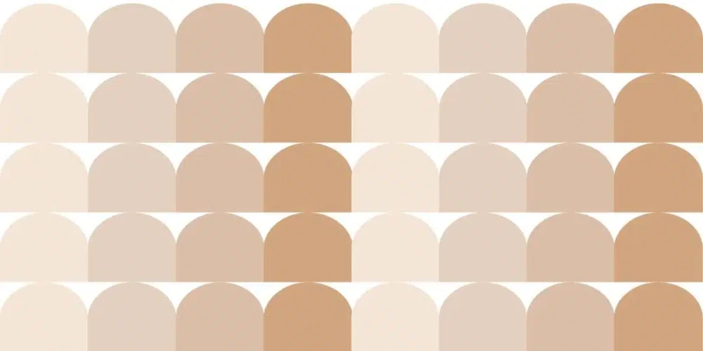 Naklejka na ścianę falbanka borde - Łuki, Fale -Ombre Boho