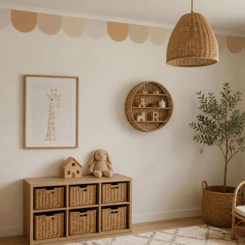 Naklejka na ścianę falbanka borde - Łuki, Fale -Ombre Boho
