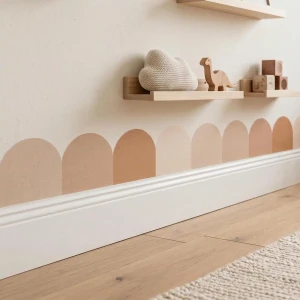 Naklejka na ścianę falbanka borde - Łuki, Fale -Ombre Boho