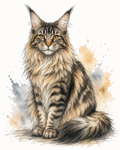 Plakat, Kot Maine Coon