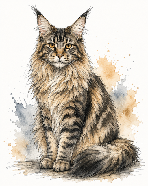 Plakat, Kot Maine Coon