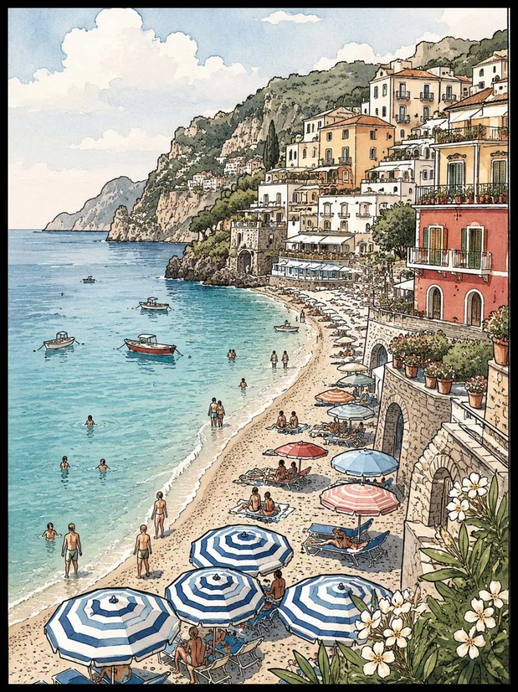 Włochy widok na plażę w ramcee 1.jpg