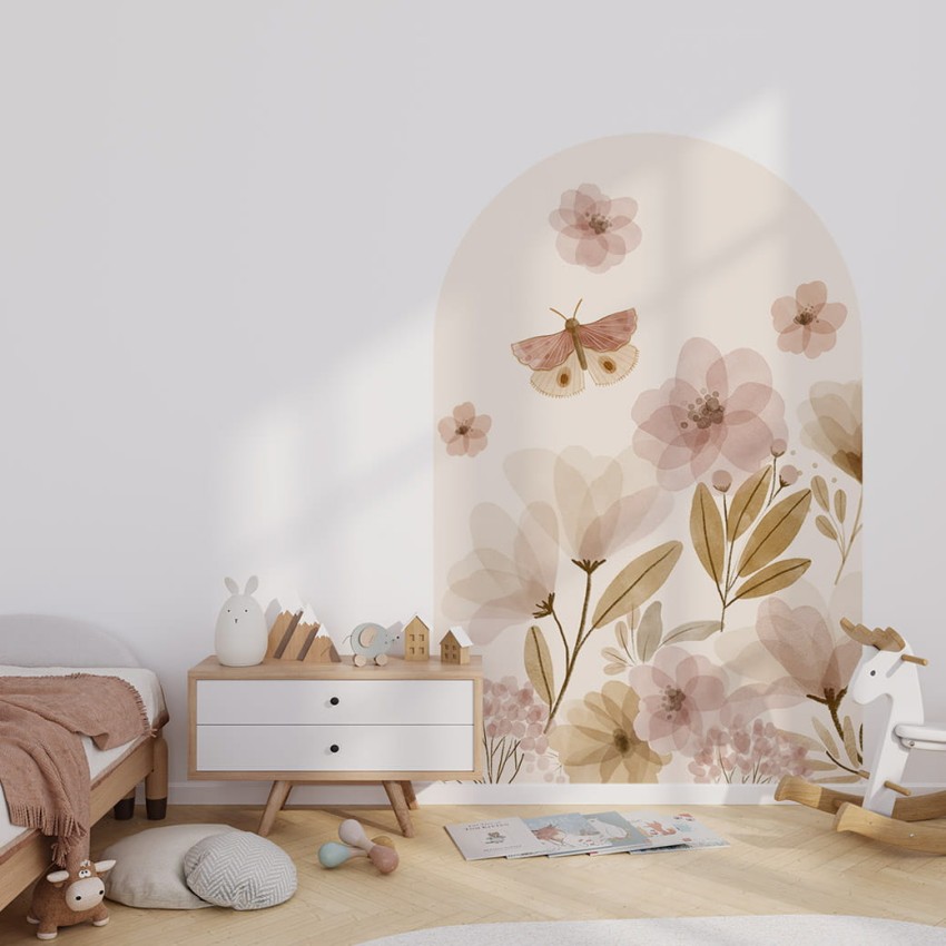 Naklejka na ścianę, Łuk w kwiaty - Nude Flowers 4rooms