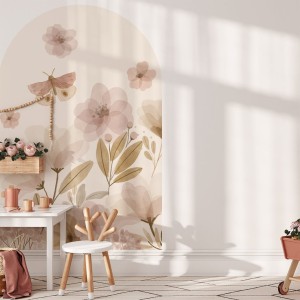 Naklejka na ścianę, Łuk w kwiaty - Nude Flowers 4rooms