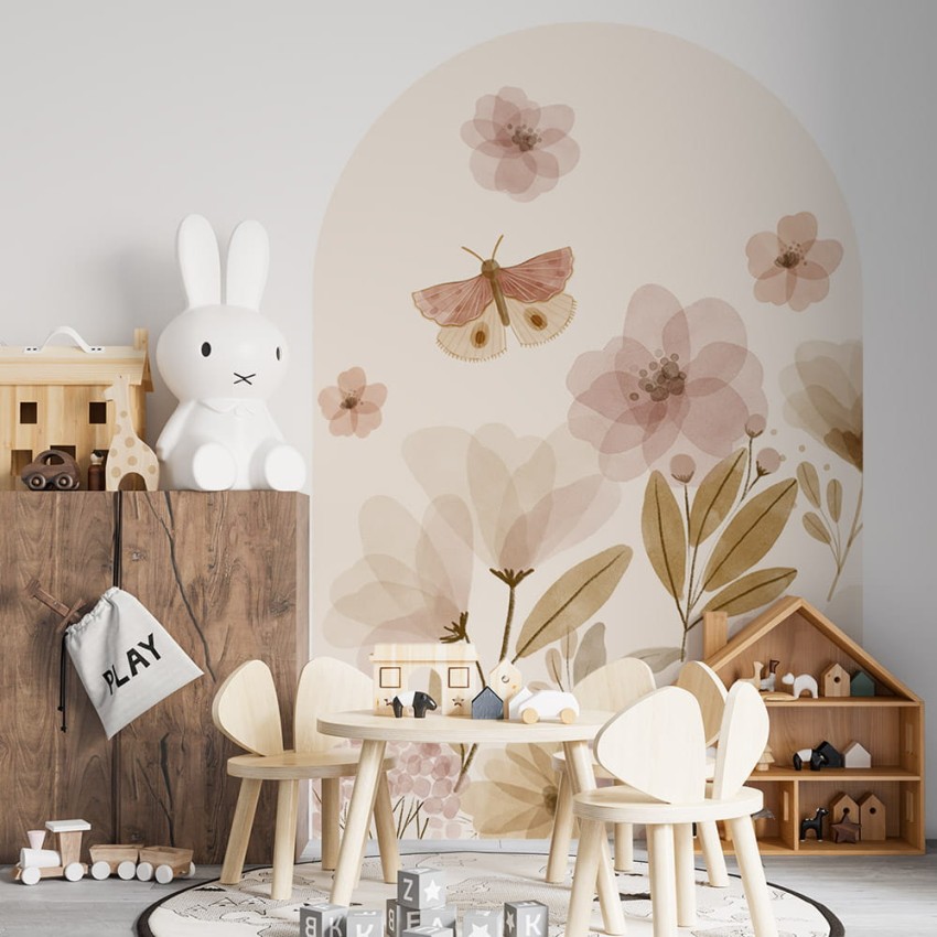 Naklejka na ścianę, Łuk w kwiaty - Nude Flowers 4rooms