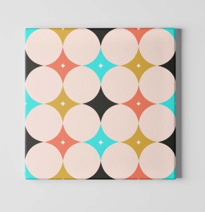 Obrazek kwadratowy - kolorowa grafika geometryczna koła