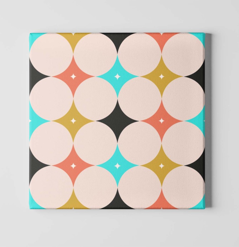 Obrazek kwadratowy - kolorowa grafika geometryczna koła